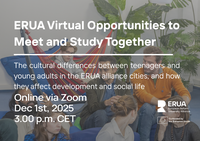 ERUA Virtual opportunities for students to meet and study together ERUA Virtual opportunities for students to meet and study together