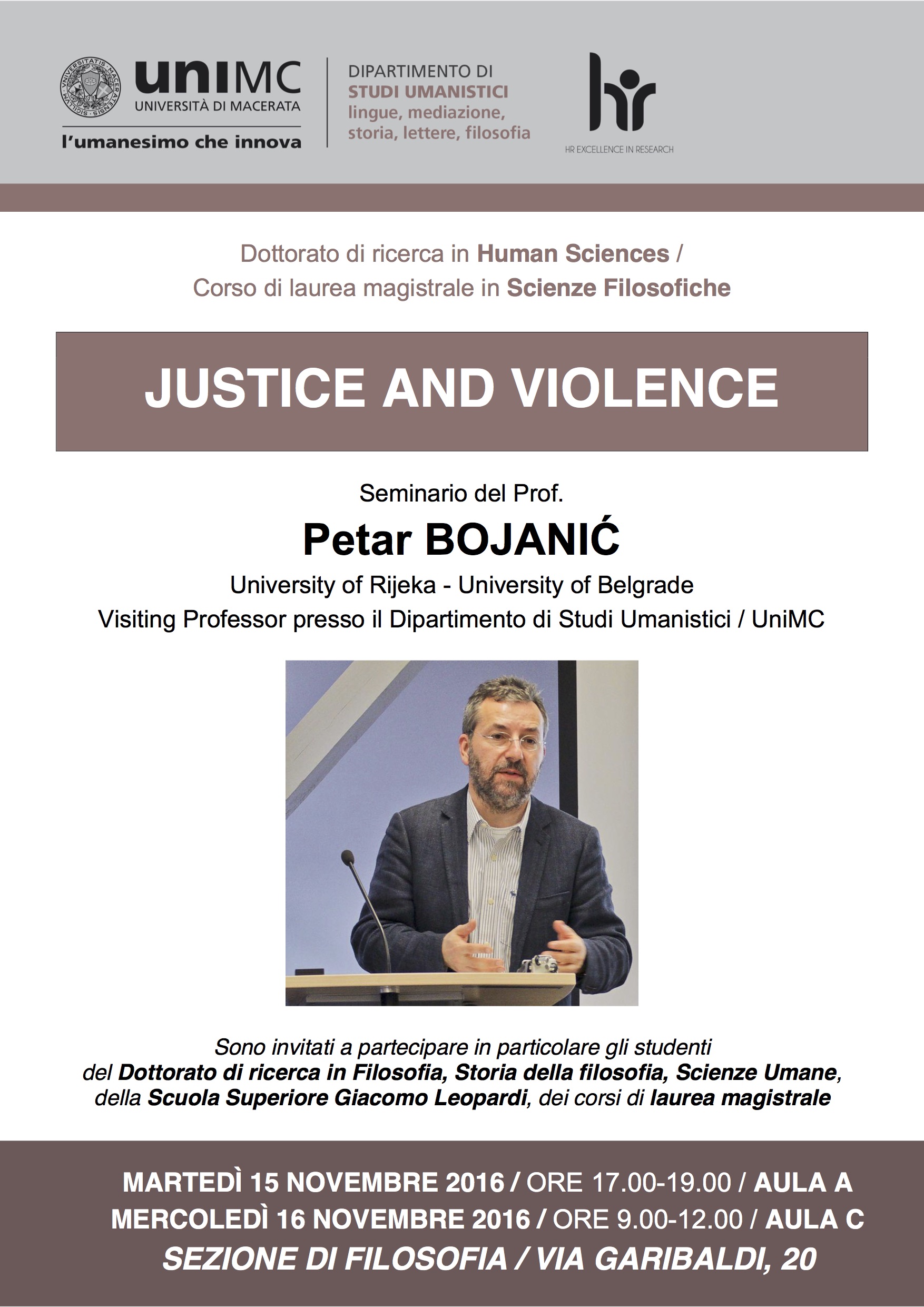 BOJANIĆ, Justice and Violence