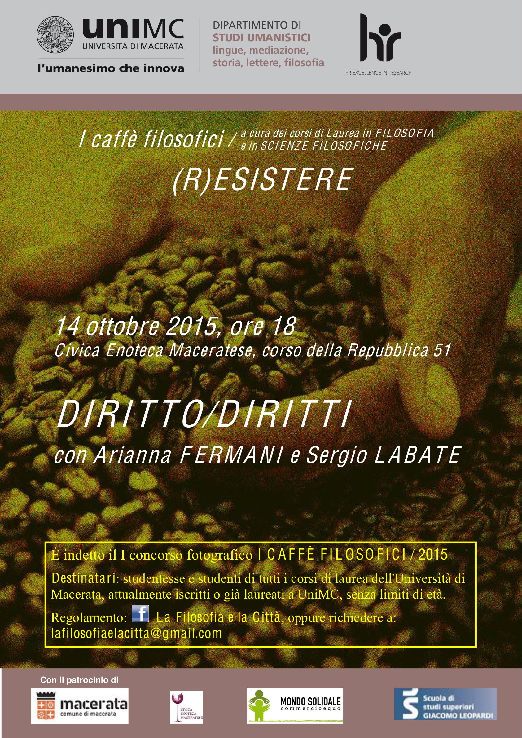"CAFFE' filosofici": Diritto/Diritti