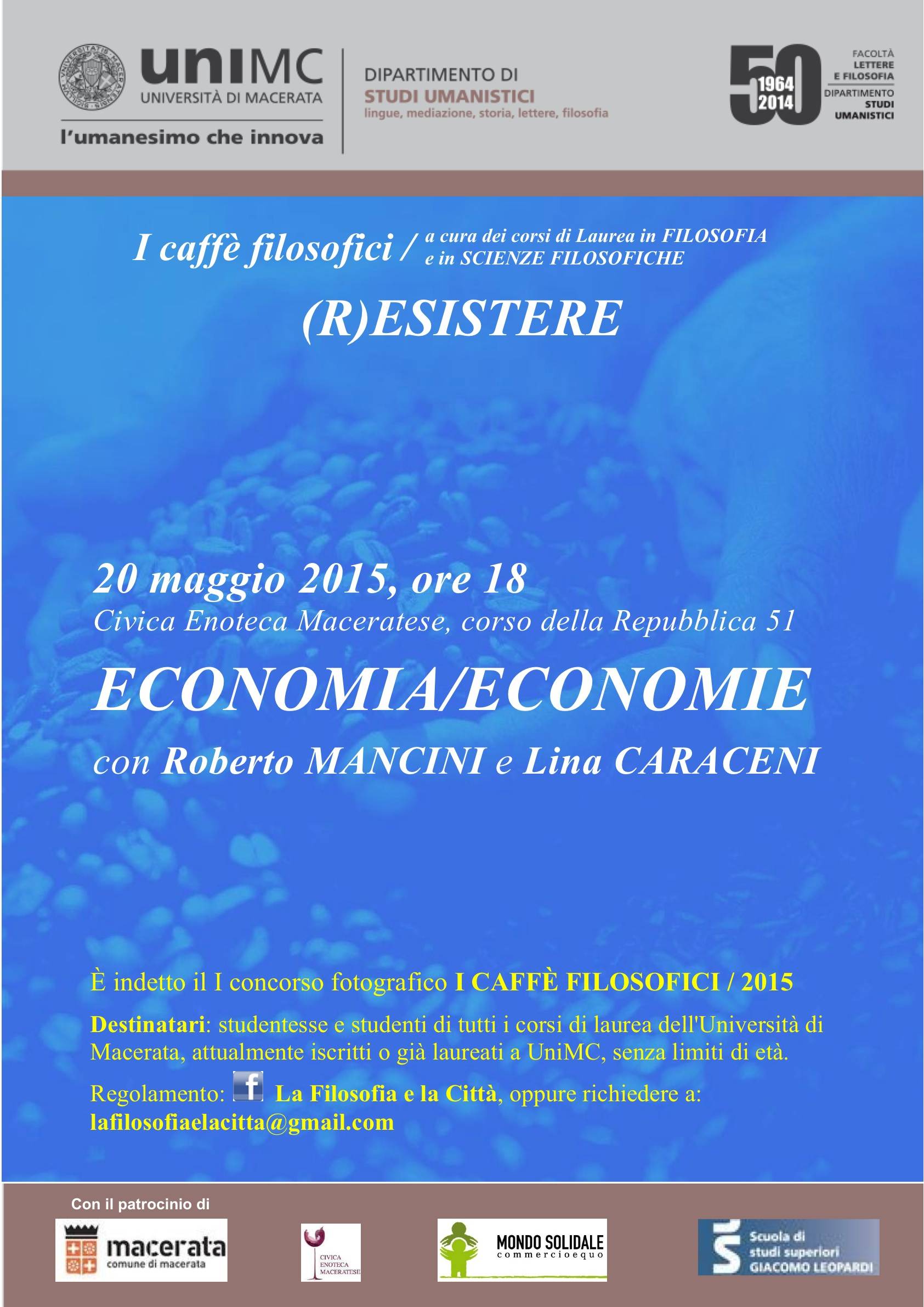 "CAFFE' filosofici": Economia/Economie