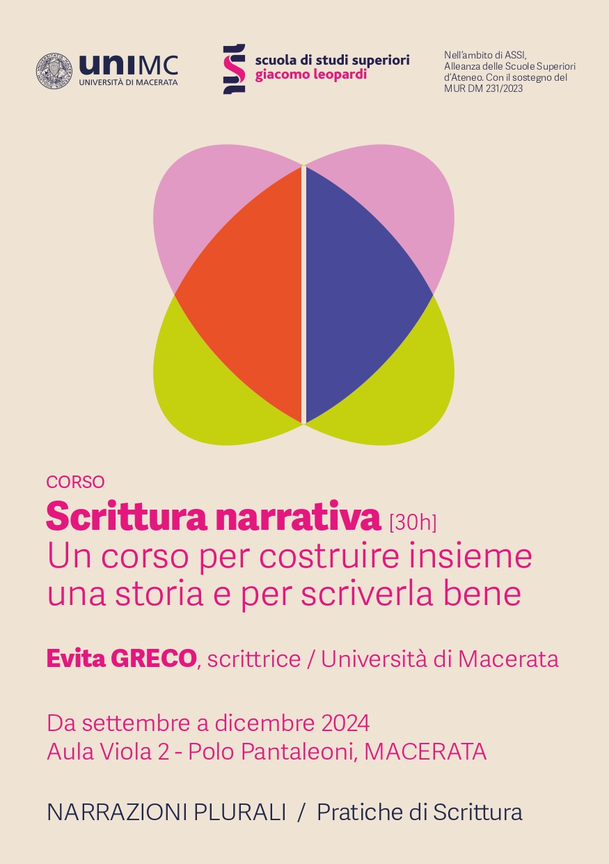 Corso di SCRITTURA NARRATIVA - Scuola di Studi Superiori LEOPARDI
