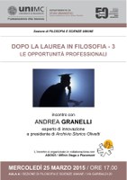 Dopo la laurea in FILOSOFIA