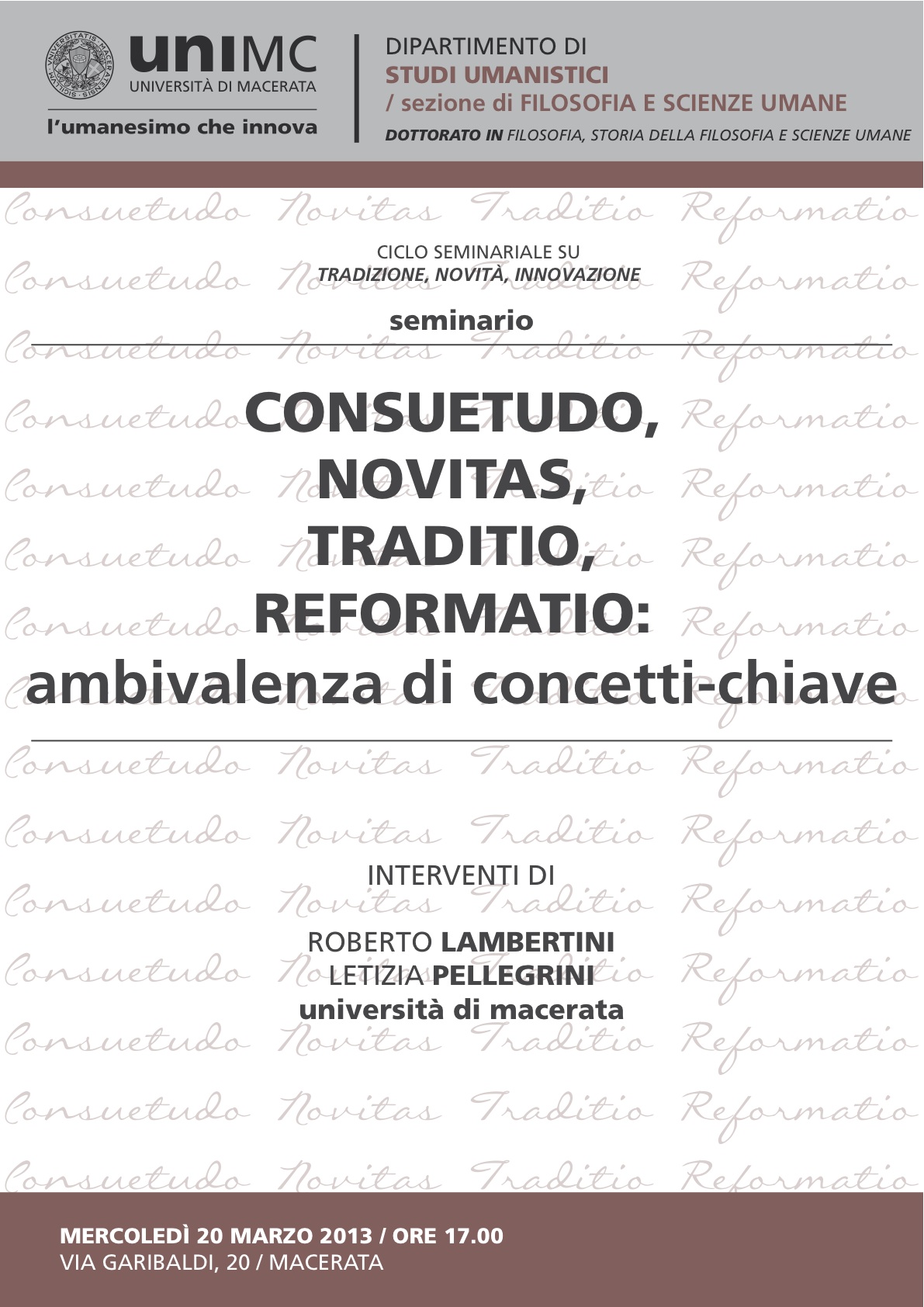 TRADIZIONE, NOVITA', INNOVAZIONE
