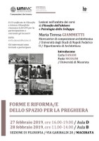 Forma e riforma/e dello SPAZIO per la preghiera