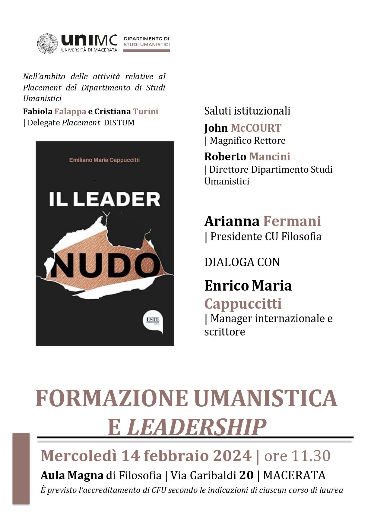 Formazione umanistica e LEADERSHIP