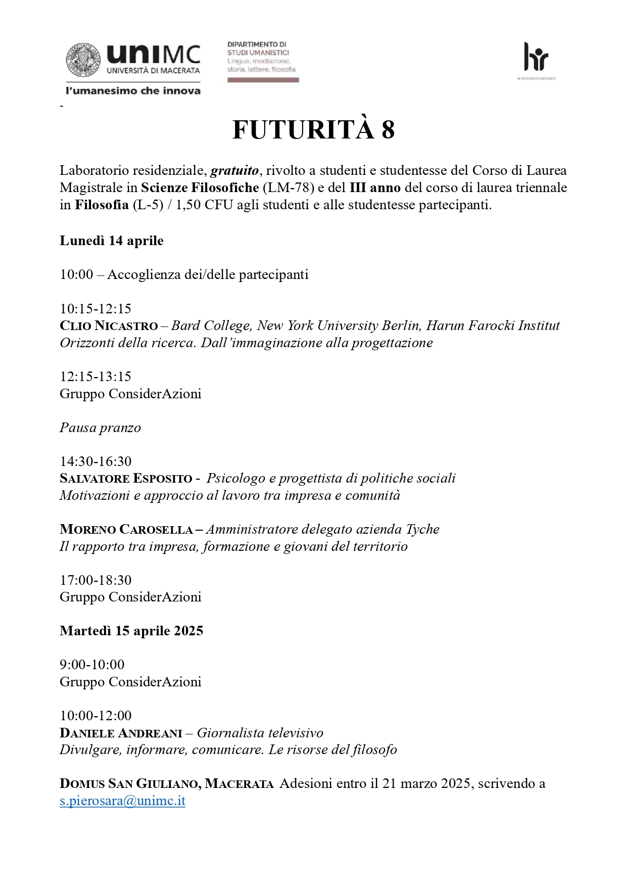 Futurità 8: il PROGRAMMA