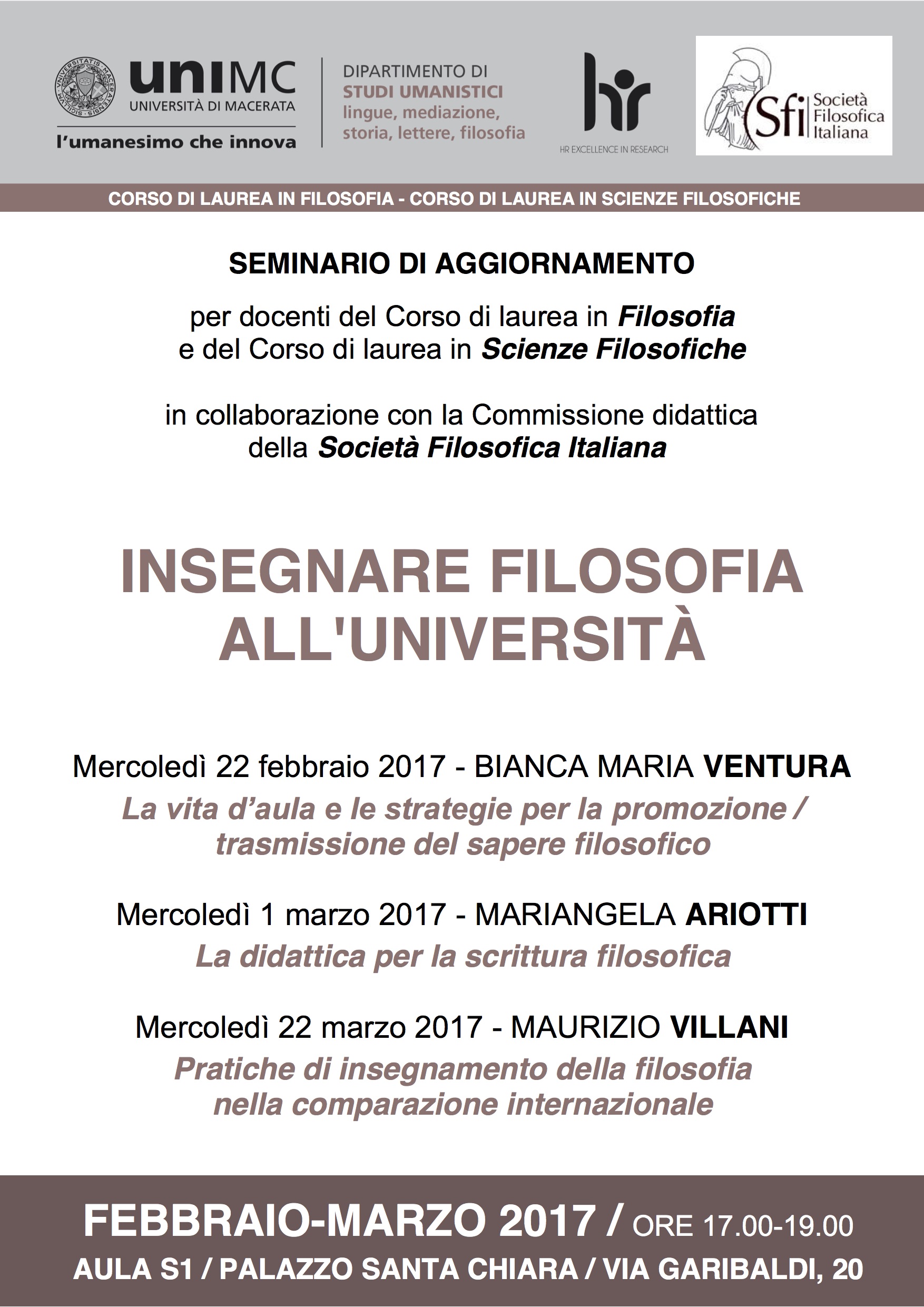 Insegnare FILOSOFIA all'UNIVERSITA'