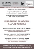 Insegnare FILOSOFIA all'UNIVERSITA'