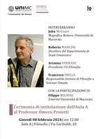 INTITOLAZIONE dell'aula A a Omero PROIETTI