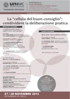 LA "CELLULA DEL BUON CONSIGLIO": condividere la deliberazione pratica
