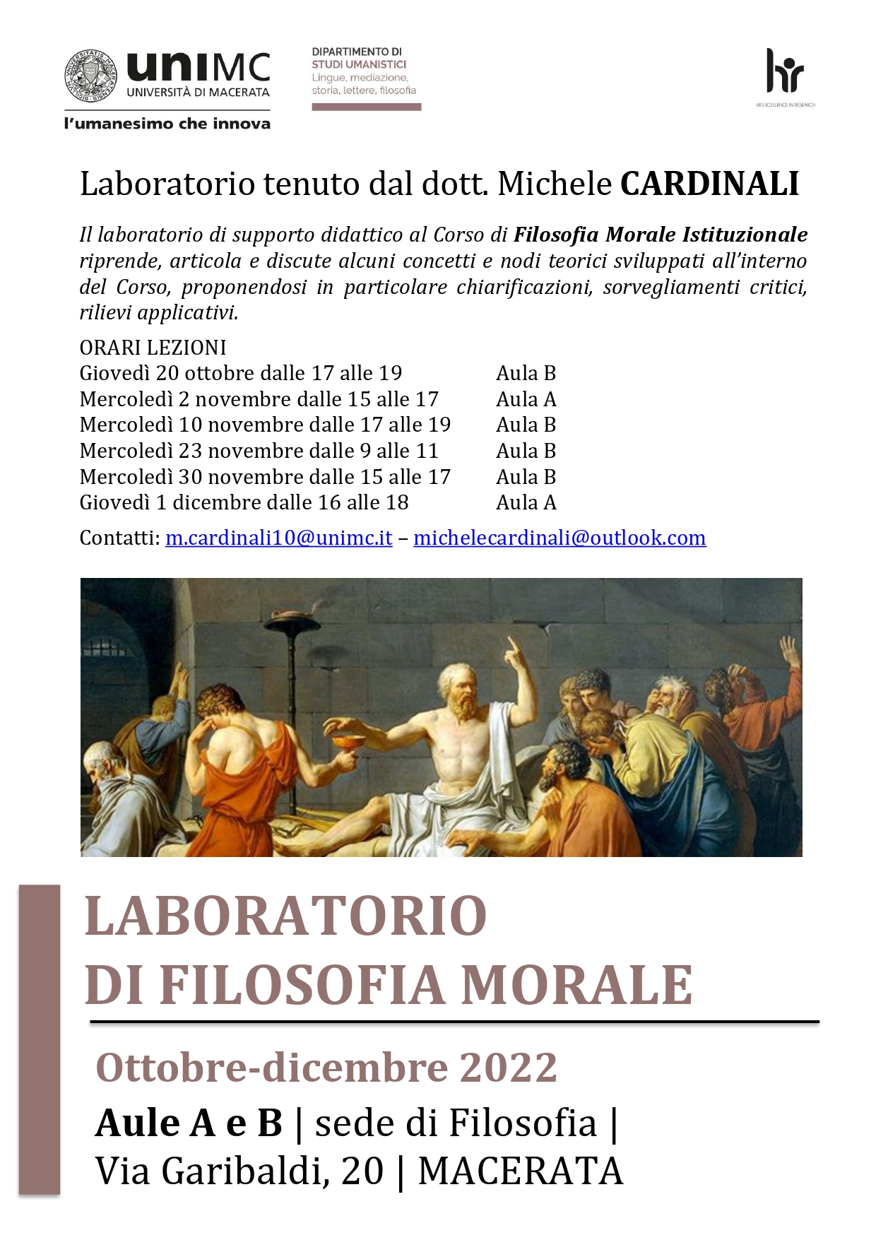 LABORATORIO di Filosofia MORALE