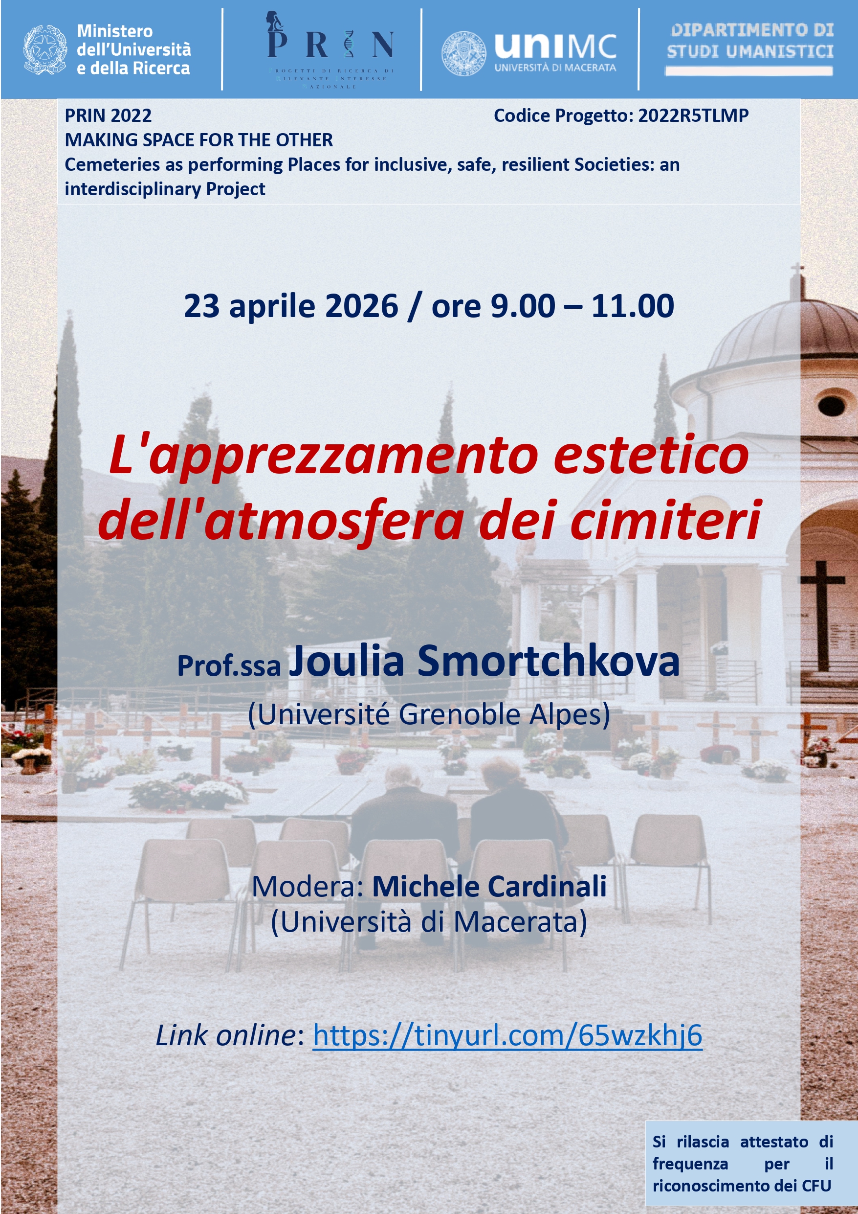 L'atmosfera dei CIMITERI - incontro online