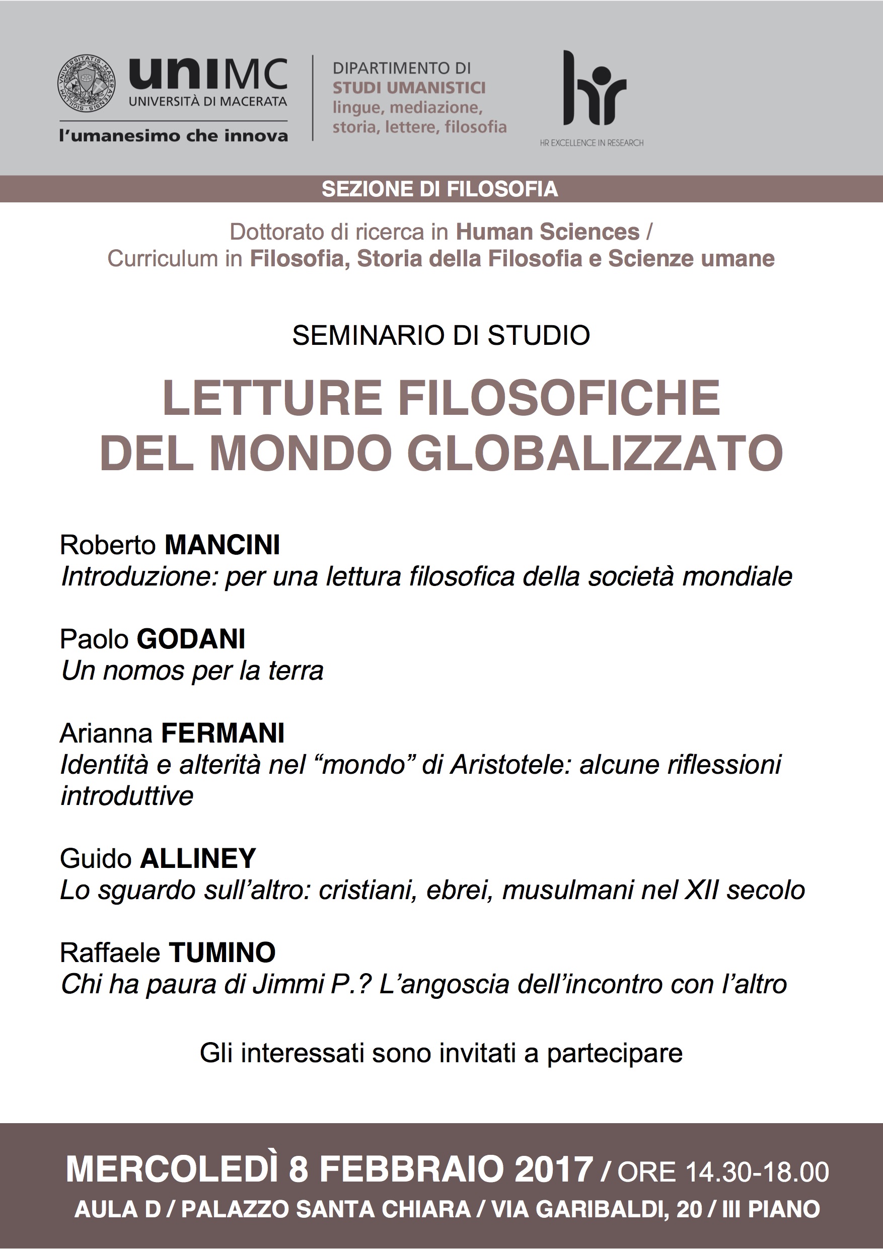 Letture FILOSOFICHE del mondo GLOBALIZZATO