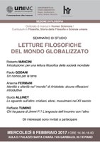 Letture FILOSOFICHE del mondo GLOBALIZZATO