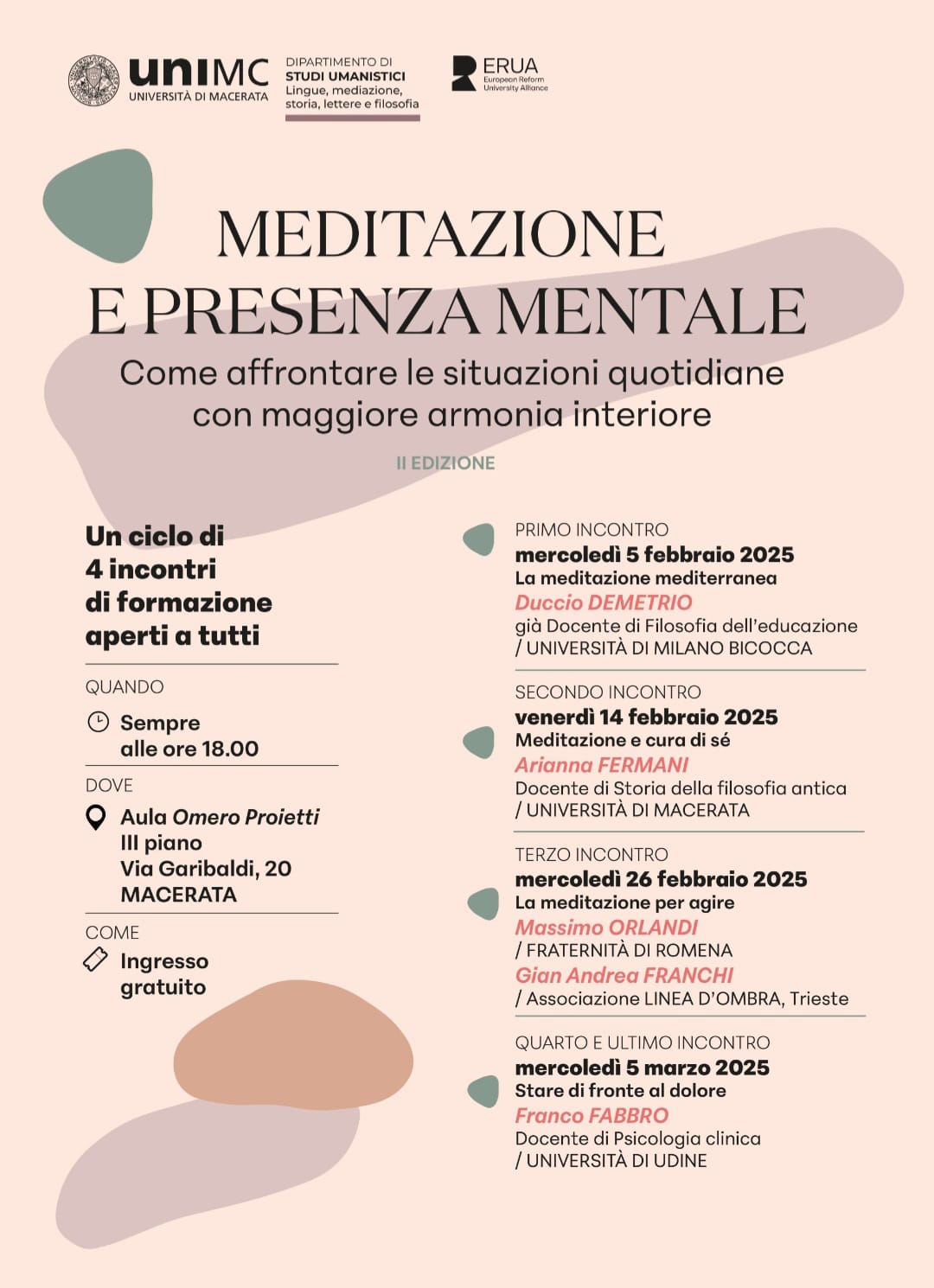 MEDITAZIONE e presenza mentale - Ciclo di incontri