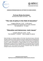 Mindy Kornhaber, The role of policy / Education and democracy