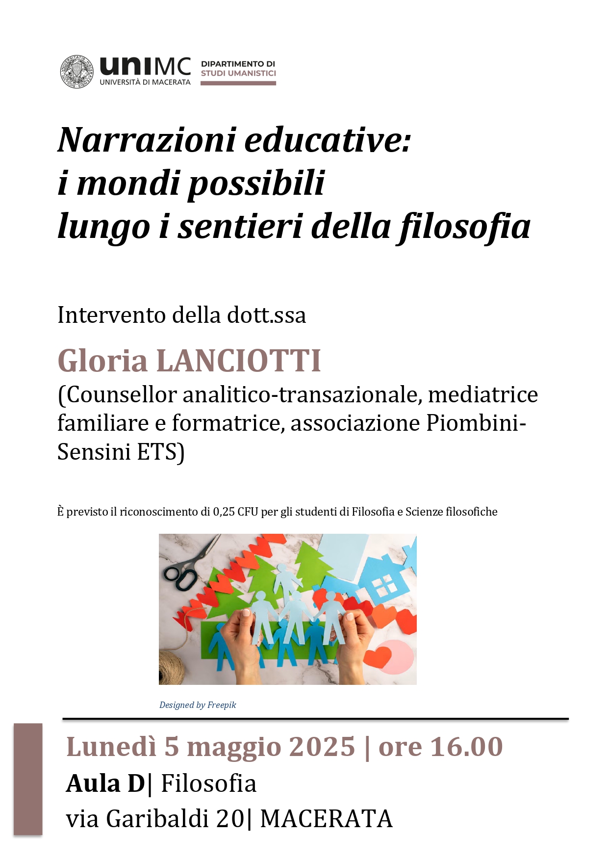 NARRAZIONI educative. I mondi possibili lungo i SENTIERIdella FILOSOFIA