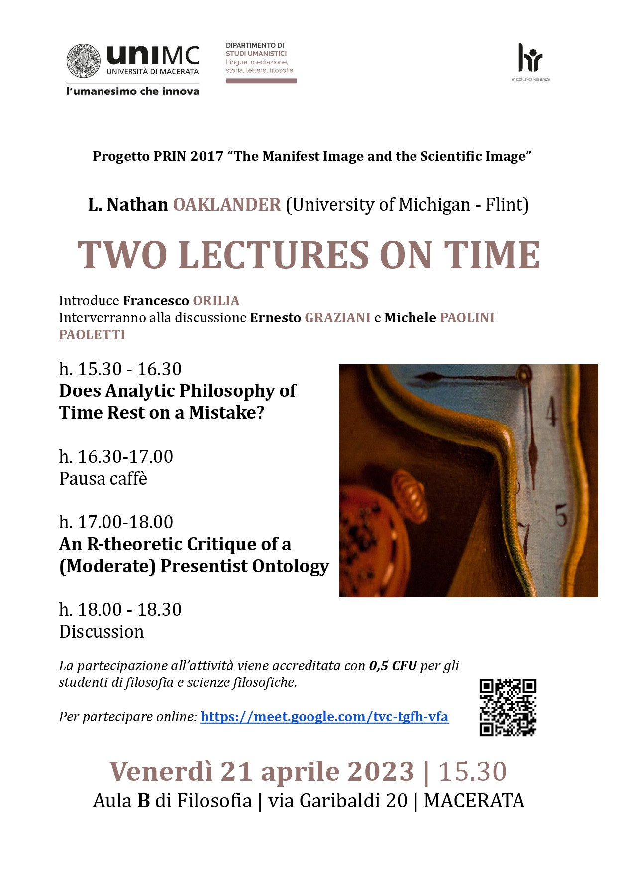 OAKLANDER, Two Lectures on TIME