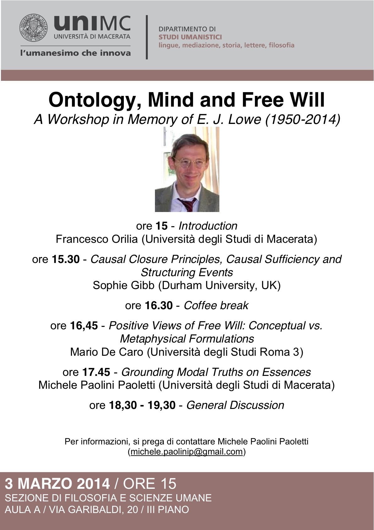 Ontology, Mind and Free Will