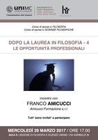 OPPORTUNITA' professionali dopo la Laurea in FILOSOFIA