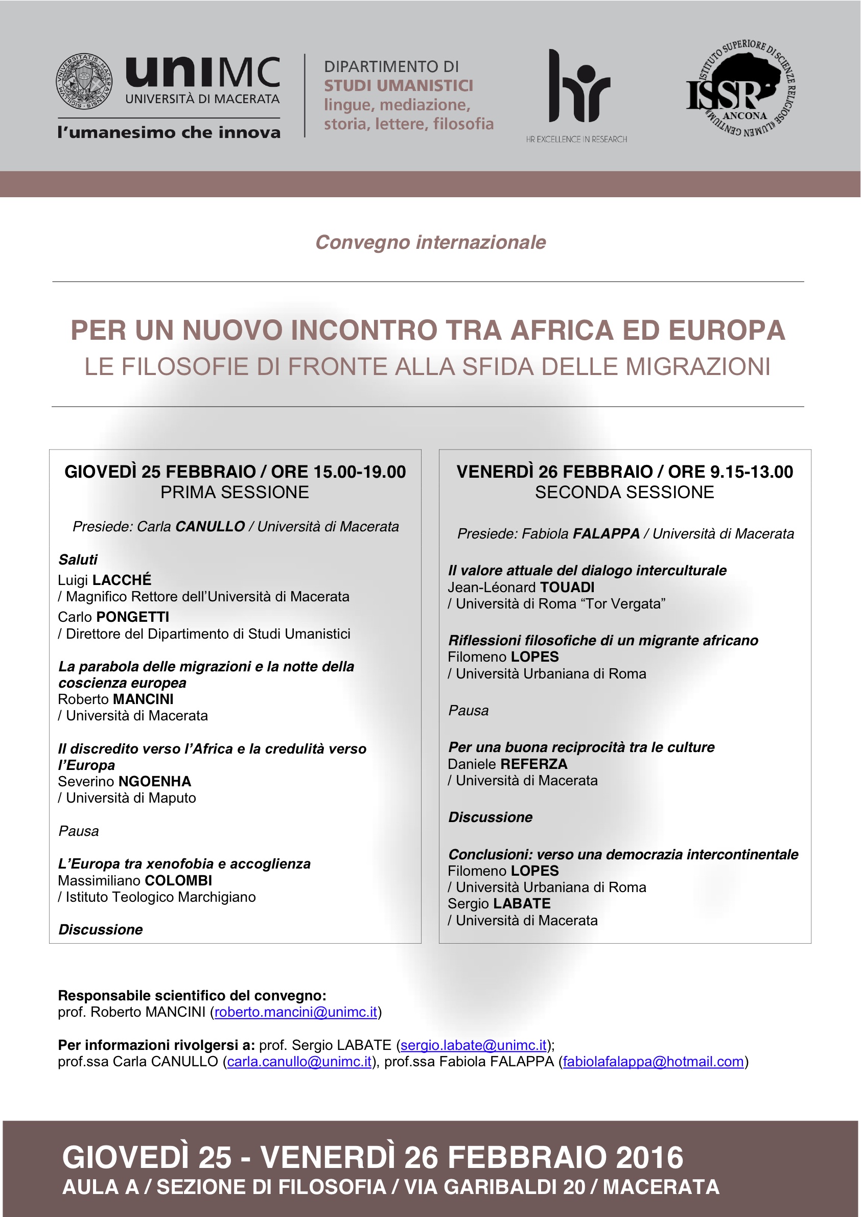 Per un nuovo INCONTRO tra AFRICA ed EUROPA