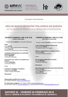 Per un nuovo INCONTRO tra AFRICA ed EUROPA