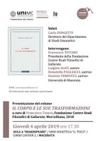 Presentazione / Il CORPO e le sue trasformazioni