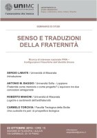 SENSO E TRADUZIONI DELLA FRATERNITA'