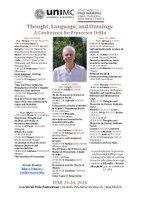 Thought, Language, Ontology. A Conference for Francesco ORILIA