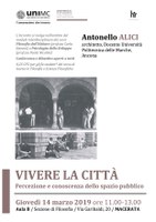 VIVERE la CITTA'. Percezione e conoscenza dello SPAZIO PUBBLICO
