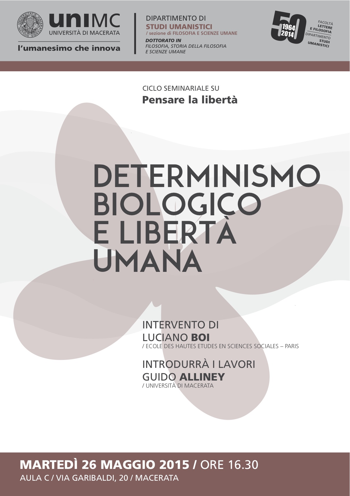 DETERMINISMO biologico e LIBERTA' umana