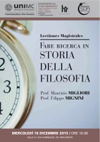 Fare RICERCA in Storia della FILOSOFIA