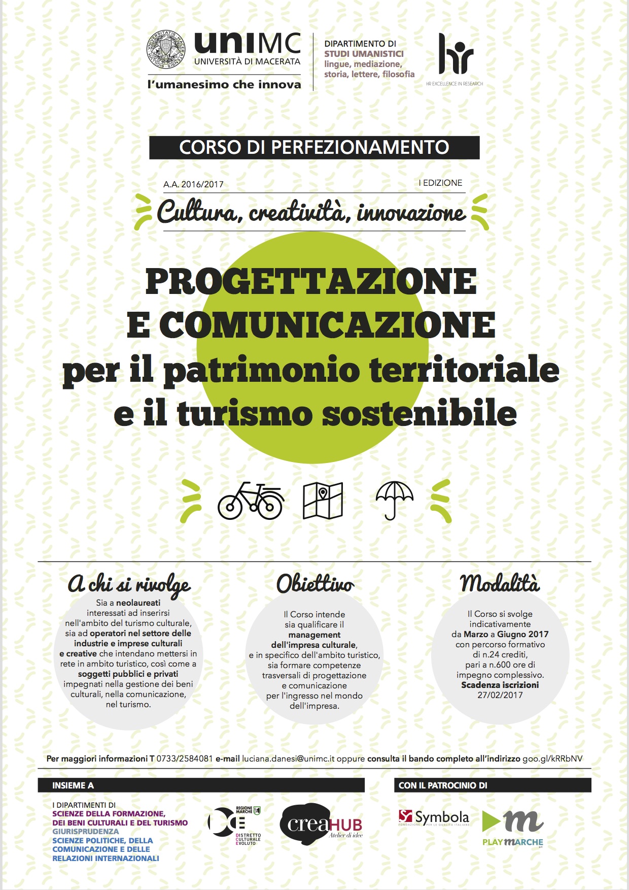 PROGETTAZIONE e COMUNICAZIONE per il patrimonio territoriale e il turismo sostenibile