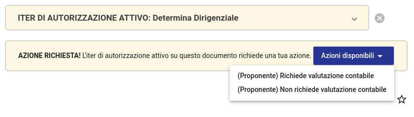 Proponente indica se richiesta valutazione contabile