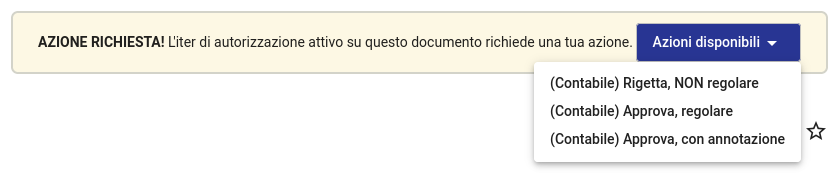 Passo Responsabile Contabile, azioni