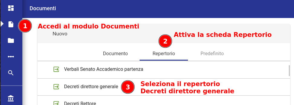 Decreto direttore generale: registrazione