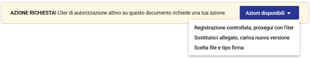 Titulus: firma rettore azioni operatore