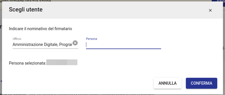 TItulus 5: selezione firmatario