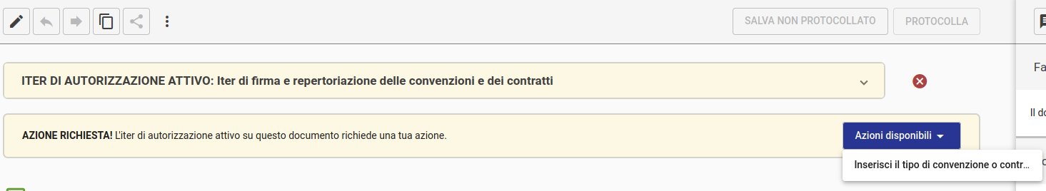 Titulus 5: inserisci tipo di accordo