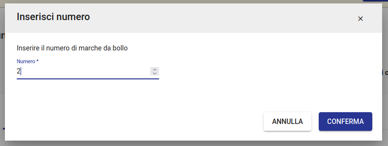 TItulus 5: registrazione dati bollo, numero marche da bollo