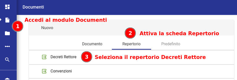 Decreto Rettore: inserimento proposta