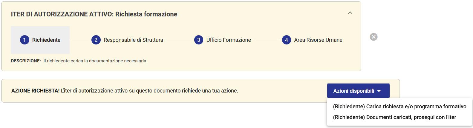 Richiesta formazione: verifica iniziale, file in numero minore di 2
