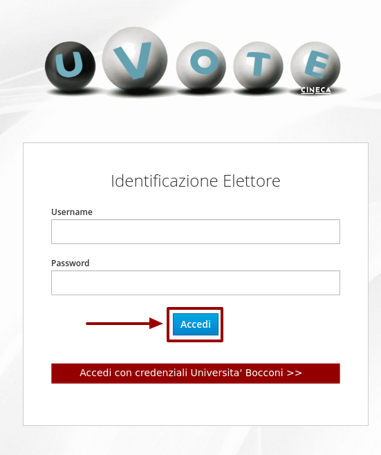 Elezioni studenti: accesso al sistema di voto