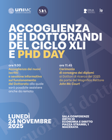 Accoglienza dei dottorandi del ciclo XLI e PhD Day Accoglienza dei dottorandi del ciclo XLI e PhD Day