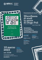 Image - Presentazione del volume: "Miscellanea di studi in onore di Diego Poli"