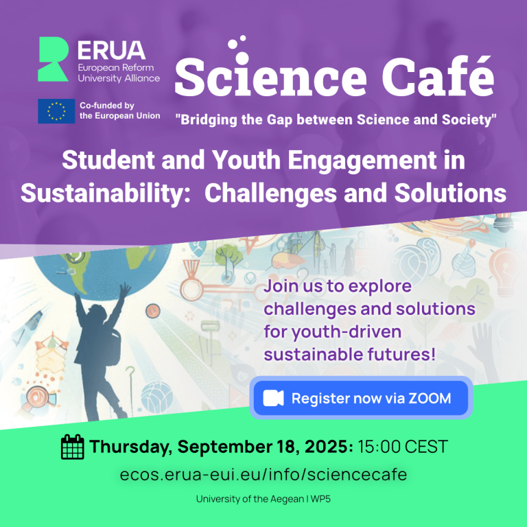 Image - 3rd ERUA Science Café: “Student and Youth Engagement in Sustainability: Challenges and Solutions”