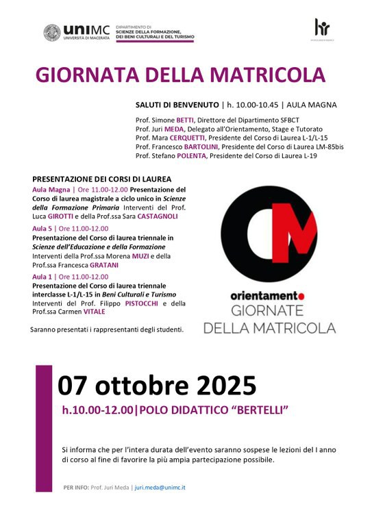 Image - Giornata della matricola 2025