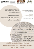 Image - Intorno a un libro: l’Aristofane di Aldo Manuzio,editore e umanista