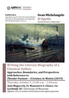 Writing the Literary biography of a Classical Author