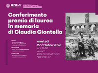 Image - Conferimento del Premio di Laurea in memoria di Claudia Giontella